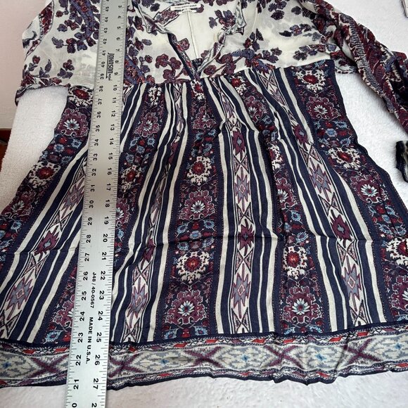 Isabel Marant Étoile Womens Long Sleeve Floral Blouse Top Size 2 Multicolor Boho - Picture 8 of 8